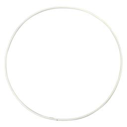 5 cercles en métal blanc - Ø 20 cm