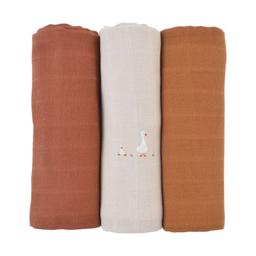 Lot de 3 langes en mousseline Nils