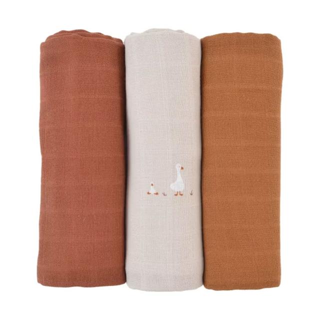 Lot de 3 langes en mousseline Nils