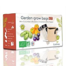 Kit sacs de culture BIO* (Graines Concombre, Tomate, Poivron)