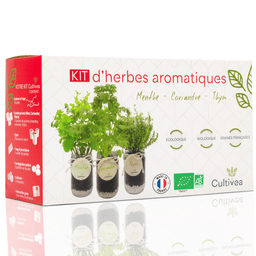 Kit dherbes aromatiques BIO* Graines Menthe, Coriandre, Thym