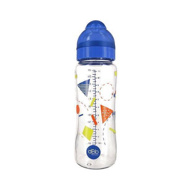 Biberon verre Géométrie Bleu marine - 330 ml - 4 mois +