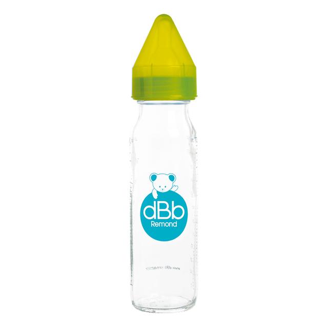 Biberon verre tétine nouveau-né silicone Vert 240 ml