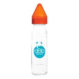 Biberon verre tétine nouveau-né silicone Orange 240ml