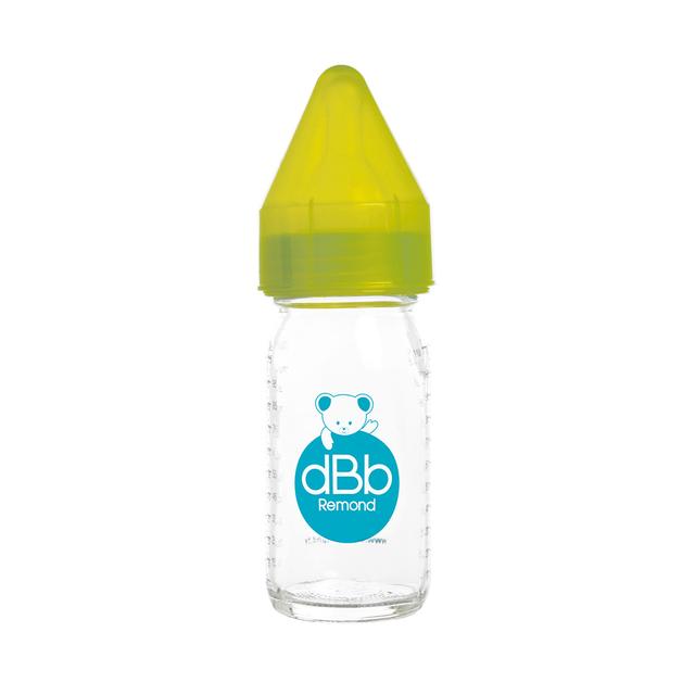 Biberon verre 110ml - vert - tétine N.N silicone