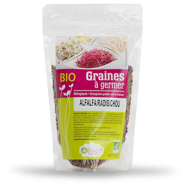 Mélange de graines alfalfa radis chou rouge Bio 200g