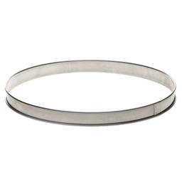 Cercle à tarte bord roulé 28 cm en inox