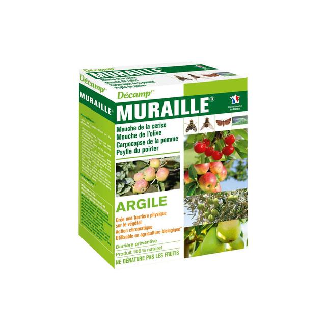 Argile blanche contre la mouche de la cerise, de l'olive, psylle