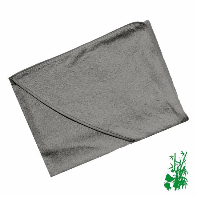 Cape de bain bébé en éponge viscose de Bambou - Gris