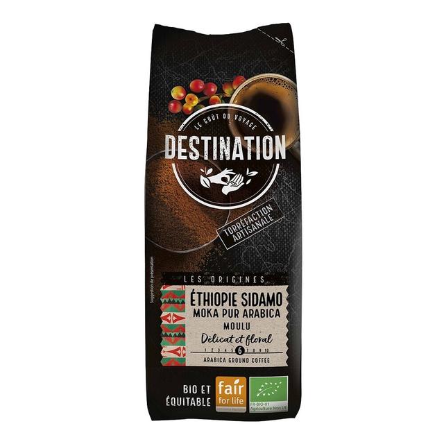 Café éthiopie moka sidamo pur arabica moulu 250g Bio