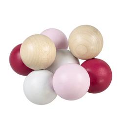 8 boules en bois éveil rouge