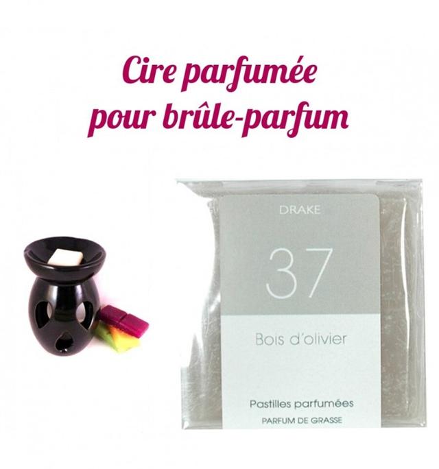 Pastilles de cire parfumée, senteur "Bois d'olivier" par Drake