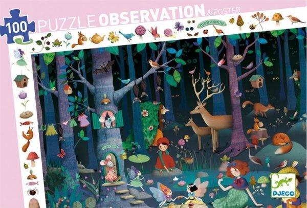 Puzzle D'Observation - La Forêt Enchantée 100 Pièces