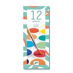 Peinture - palette de 12 couleurs gouache