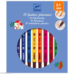 10 Feutres pinceaux coloris classique