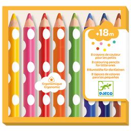 8 crayons de couleur pour les petits