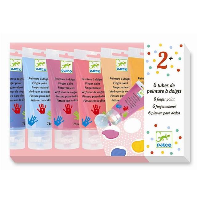 6 Tubes de peinture à doigts pastel