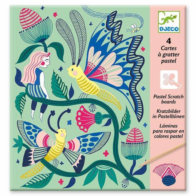 Carte a gratter pastel Le jardin fabuleux