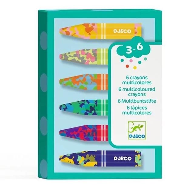 6 Crayons multicolores - Djeco