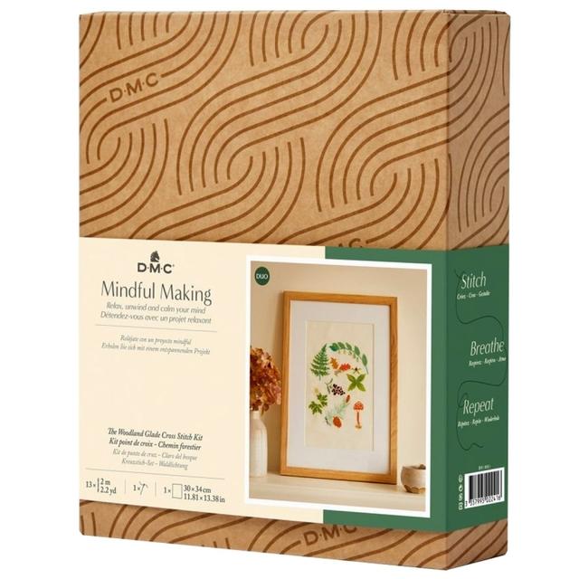 Kit DIY Broderie Mindful DMC - Chemin Forestier - 17,5 x 20 cm