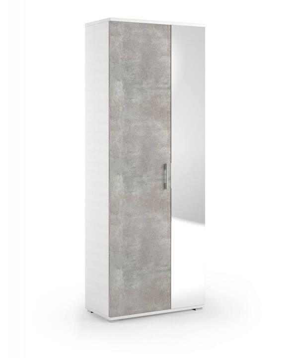 Armoire polyvalente avec 1 porte avec miroir