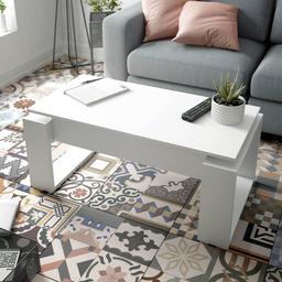 Table basse avec plateau relevable et espace de rangement