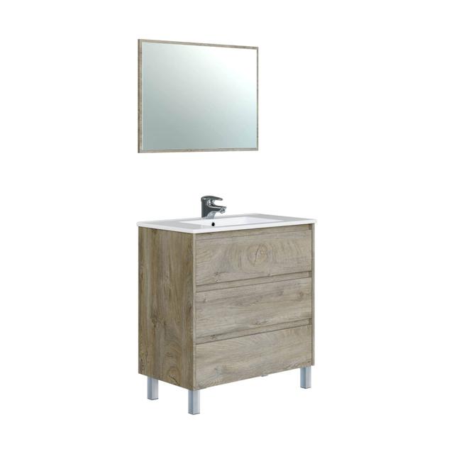 Meuble sous lavabo Dgadd Chêne 80x86h45 cm