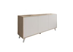 Buffet Dabaid Chêne, Blanc 153.9x39.6h72 cm