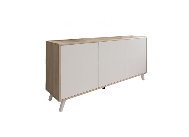 Buffet Dabaid Chêne, Blanc 153.9x39.6h72 cm