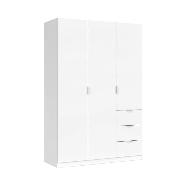 Garde-robe 3 portes Ddermak Blanc 135x52h200 cm