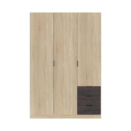 Garde-robe 3 portes Daband Chêne, Oxyde 121x52h180 cm