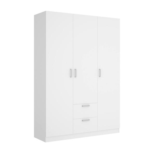 Garde-robe 3 portes Dacca Blanc 150x52h215 cm