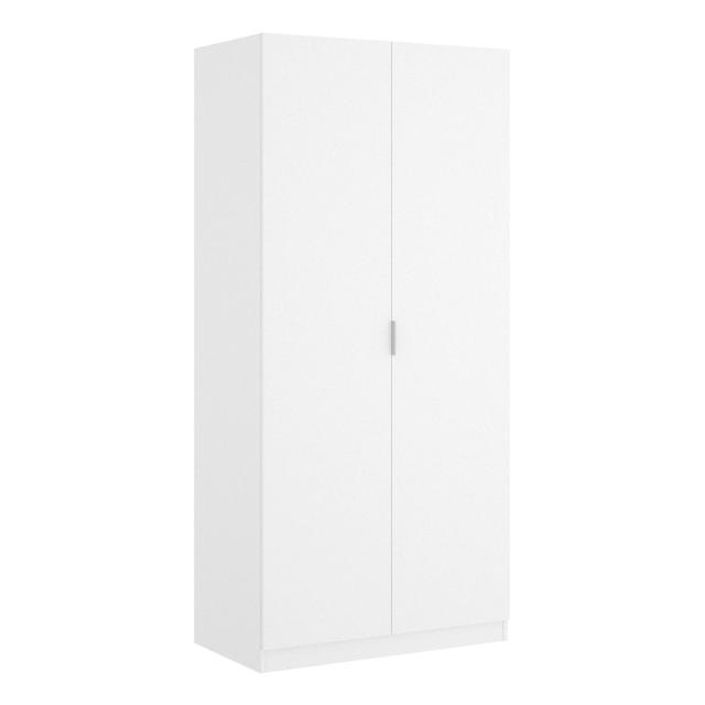 Garde-robe 2 portes Deder Blanc 81x52h184 cm