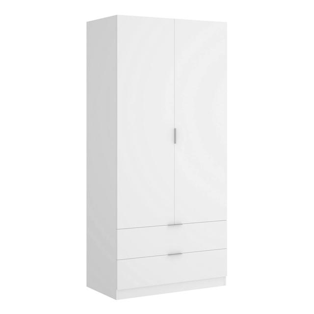 Garde-robe 2 portes Dlunin Blanc 81x52h184 cm