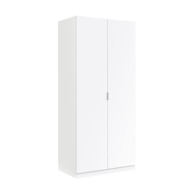 Garde-robe 2 portes Dleon Blanc 82x52h180 cm