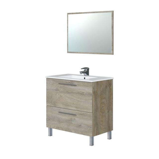 Meuble sous lavabo Dfarago Chêne 80x80h45 cm