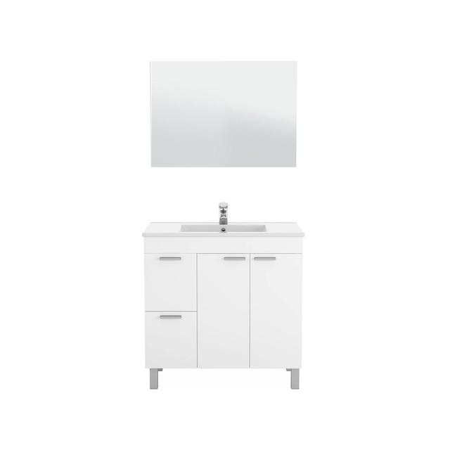 Meuble sous lavabo Dgabett Blanc brillant 80x80h45 cm