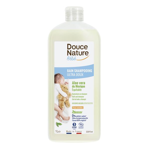 Bain shampooing bébé ultra doux à l'Aloe Vera 1L