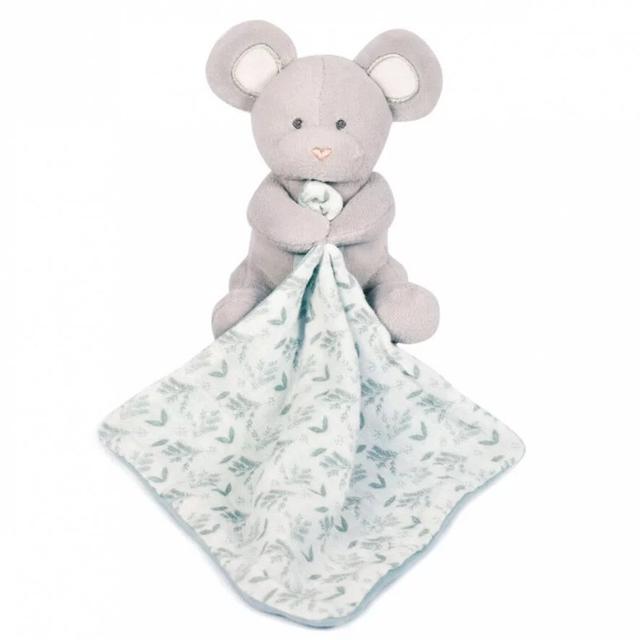 Doudou en coton Bio Souris avec mouchoir gris