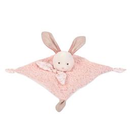 Doudou plat en coton Bio Lapin rose