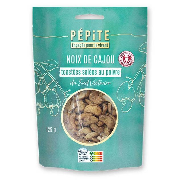 Noix de cajou du Vietnam grillées au poivre 125g