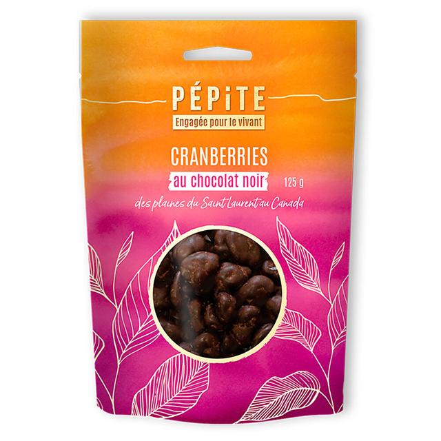 Cranberries du Canada chocolat noir 125g