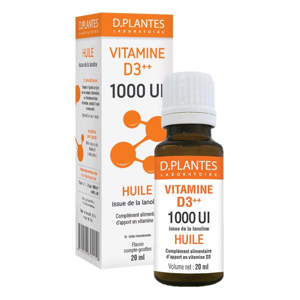 Vitamine D3 Plus Huile 1000IU - Flacon de 20mL