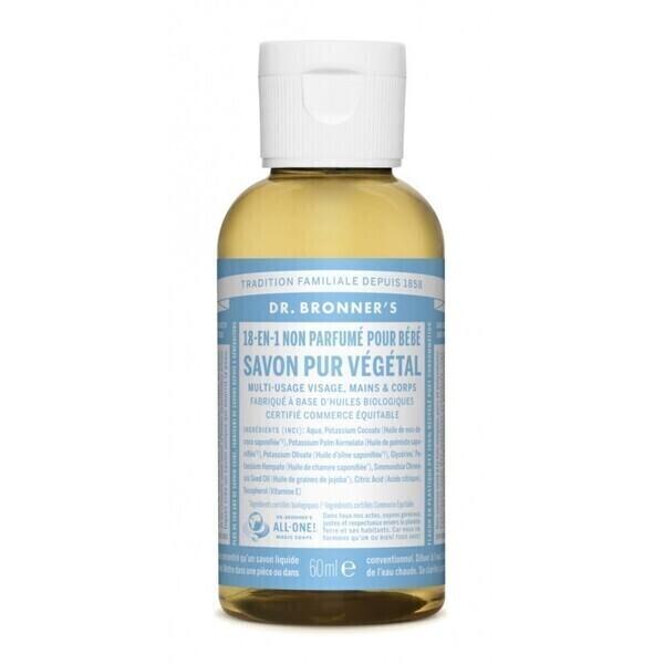 Savon liquide Sans Parfum Dr Bronner's 60 ml