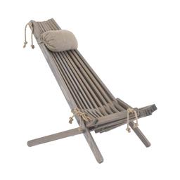 Chilienne bois EcoChair (coussin offert) Pin Gris