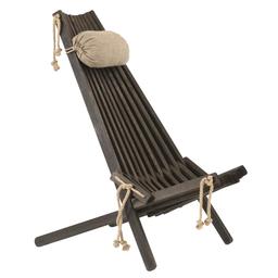 Chilienne en bois EcoChair (coussin offert) Pin Noir