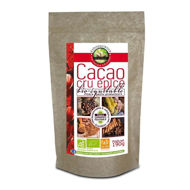 Poudre de cacao cru aux épices indiennes Écoidées BIO