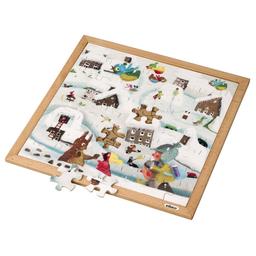 Puzzle en Bois - Puzzle de météo extrême - froid (64) - jeu