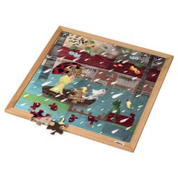 Puzzle en Bois - Puzzle de la météo extrême - Pluie (64) -