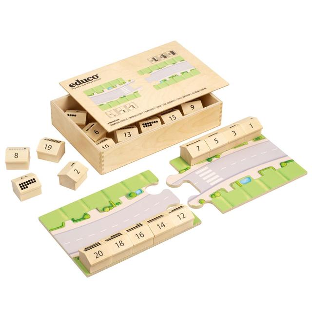 Apprendre Les Mathématiques - rue numérotée - jeu Montessori